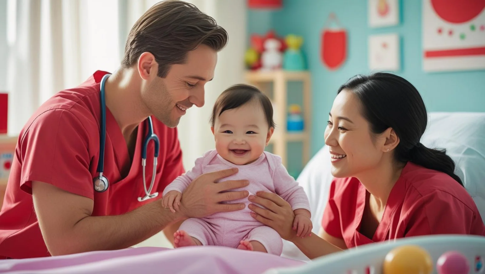 Children receiving pediatric care
